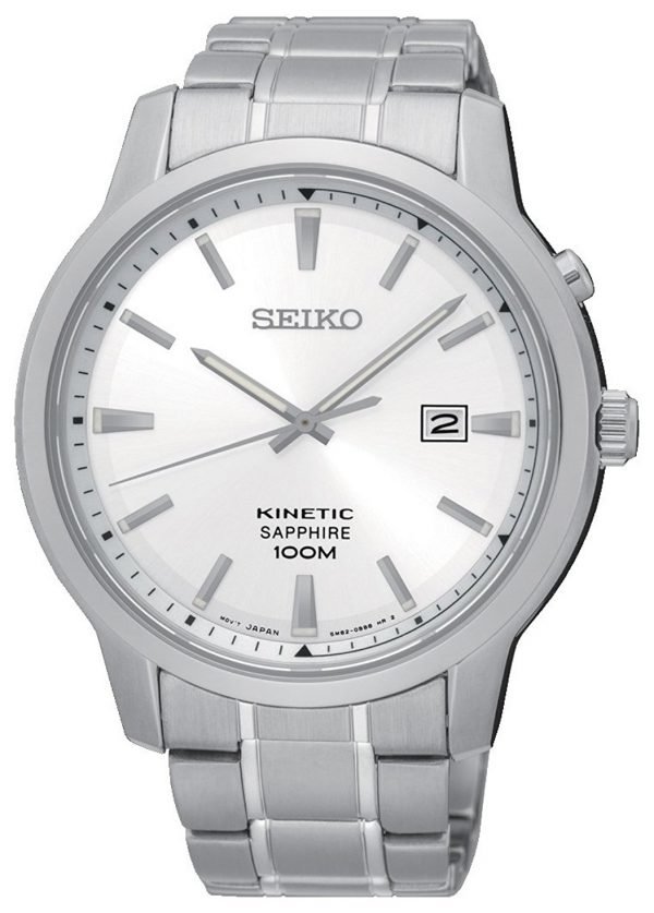 Seiko Kinetic Ska739p1 Kello Hopea / Teräs