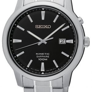 Seiko Kinetic Ska741p1 Kello Musta / Teräs