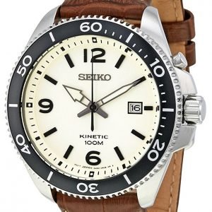 Seiko Kinetic Ska749p1 Kello Beige / Nahka