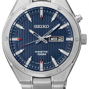 Seiko Kinetic Smy149p1 Kello Musta / Teräs