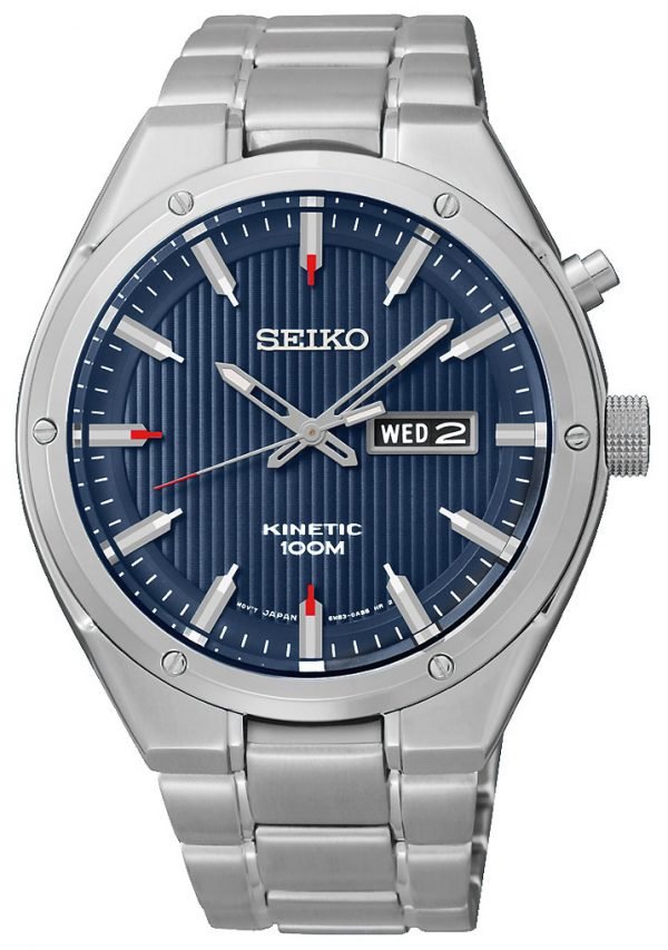 Seiko Kinetic Smy149p1 Kello Musta / Teräs