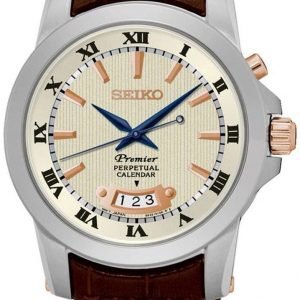 Seiko Premier Snq150p1 Kello Beige / Nahka