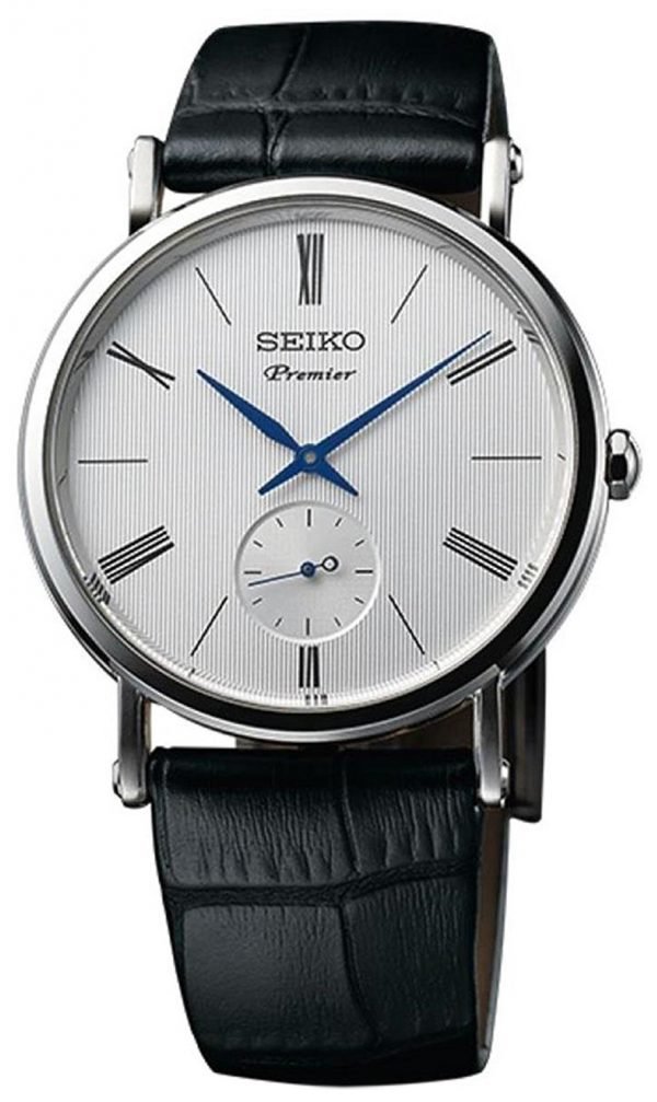 Seiko Premier Srk035p1 Kello Hopea / Nahka