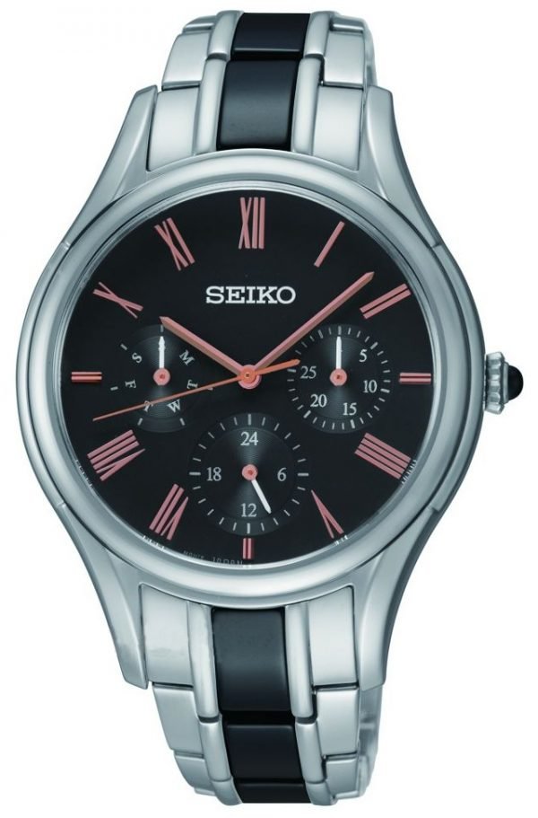 Seiko Sky719p1 Kello Musta / Teräs