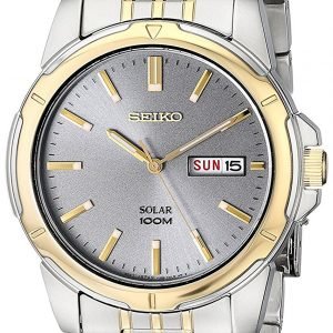 Seiko Solar Sne098p9 Kello Harmaa / Kullansävytetty Teräs