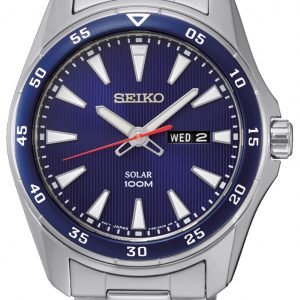 Seiko Solar Sne391p1 Kello Sininen / Teräs