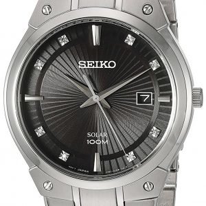 Seiko Solar Sne429p9 Kello Musta / Titaani