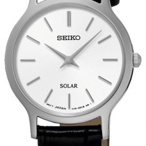 Seiko Solar Sup299p1 Kello Valkoinen / Nahka