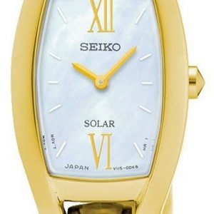 Seiko Solar Sup314p1 Kello Valkoinen / Kullansävytetty Teräs