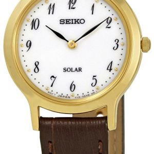 Seiko Solar Sup370p1 Kello Valkoinen / Nahka