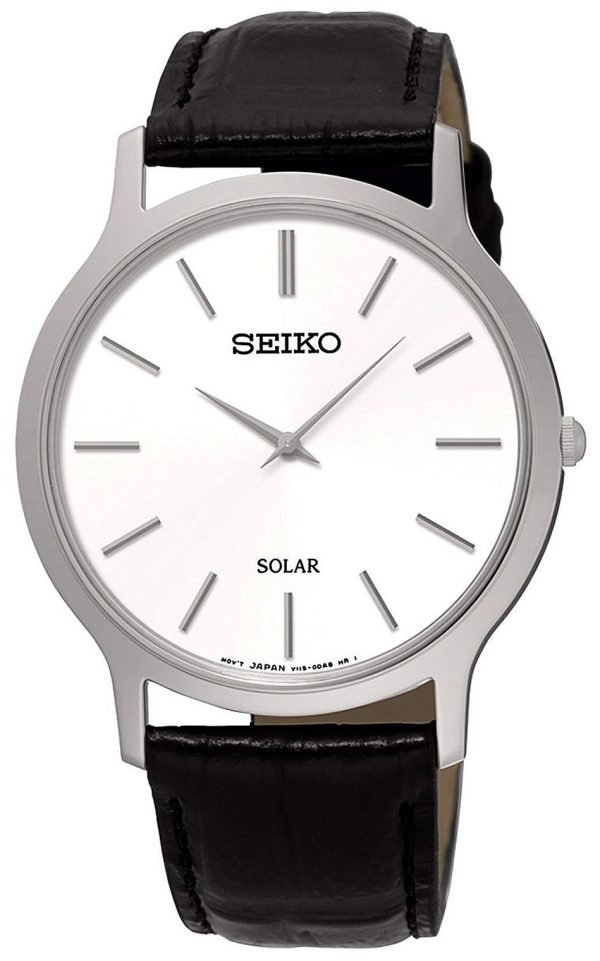 Seiko Solar Sup873p1 Kello Valkoinen / Nahka