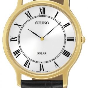 Seiko Solar Sup878p1 Kello Hopea / Nahka