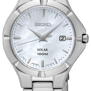 Seiko Solar Sut293p1 Kello Hopea / Teräs