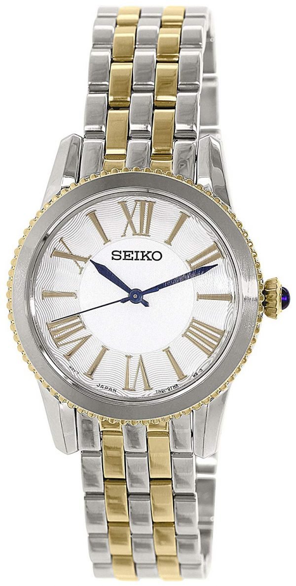 Seiko Srz438p1 Kello Valkoinen / Kullansävytetty Teräs