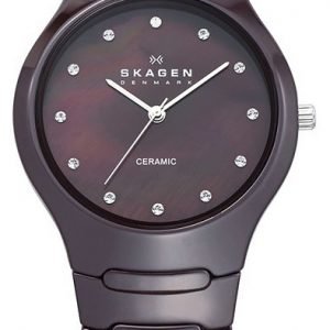 Skagen 817sdxc Kello Ruskea / Keraaminen