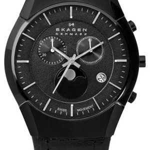 Skagen 901xlblb Kello Musta / Nahka