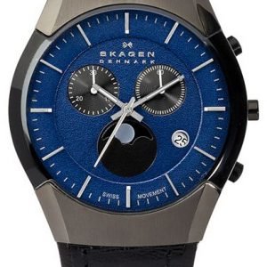 Skagen 901xlmln Kello Sininen / Nahka