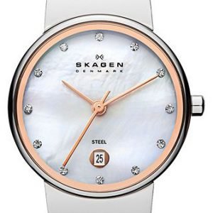 Skagen Ancher 355ssrs Kello Valkoinen / Punakultasävyinen