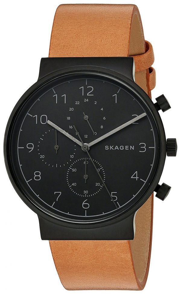 Skagen Ancher Skw6359 Kello Musta / Nahka