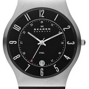 Skagen Grenen 233xxlslb Kello Musta / Nahka