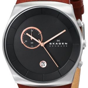 Skagen Havene Skw6085 Kello Musta / Nahka