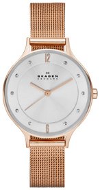 Skagen Skw1096 Kello Hopea / Punakultasävyinen