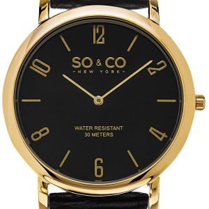 So & Co New York Madison 5043.3 Kello Musta / Nahka