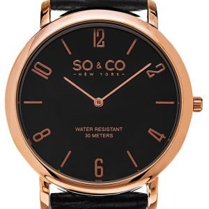 So & Co New York Madison 5043.4 Kello Musta / Nahka