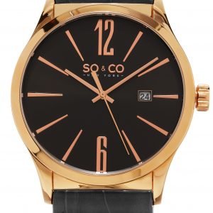 So & Co New York Madison 5098.4 Kello Musta / Nahka