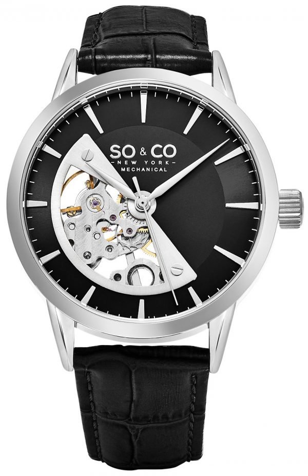 So & Co New York Madison 5412.2 Kello Musta / Nahka