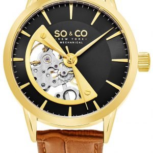 So & Co New York Madison 5412.3 Kello Musta / Nahka