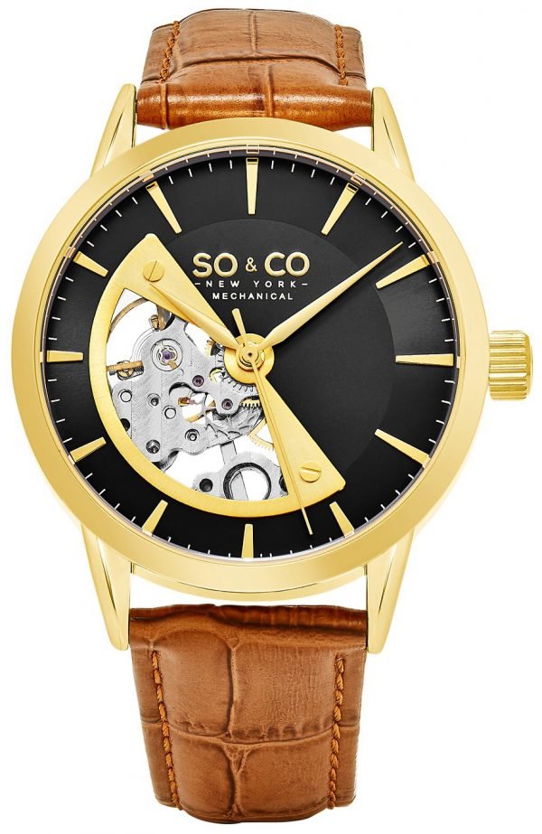 So & Co New York Madison 5412.3 Kello Musta / Nahka