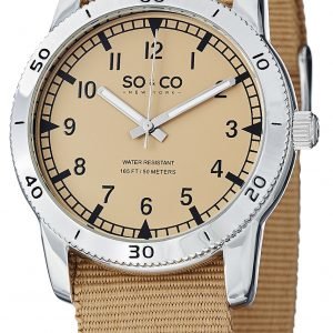 So & Co New York Yacht Timer 5018a.3 Kello Beige / Teräs