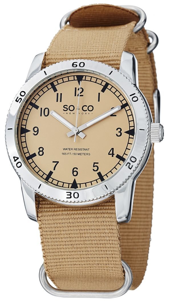 So & Co New York Yacht Timer 5018a.3 Kello Beige / Teräs