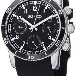 So & Co New York Yacht Timer 5018b.1 Kello Musta / Kumi