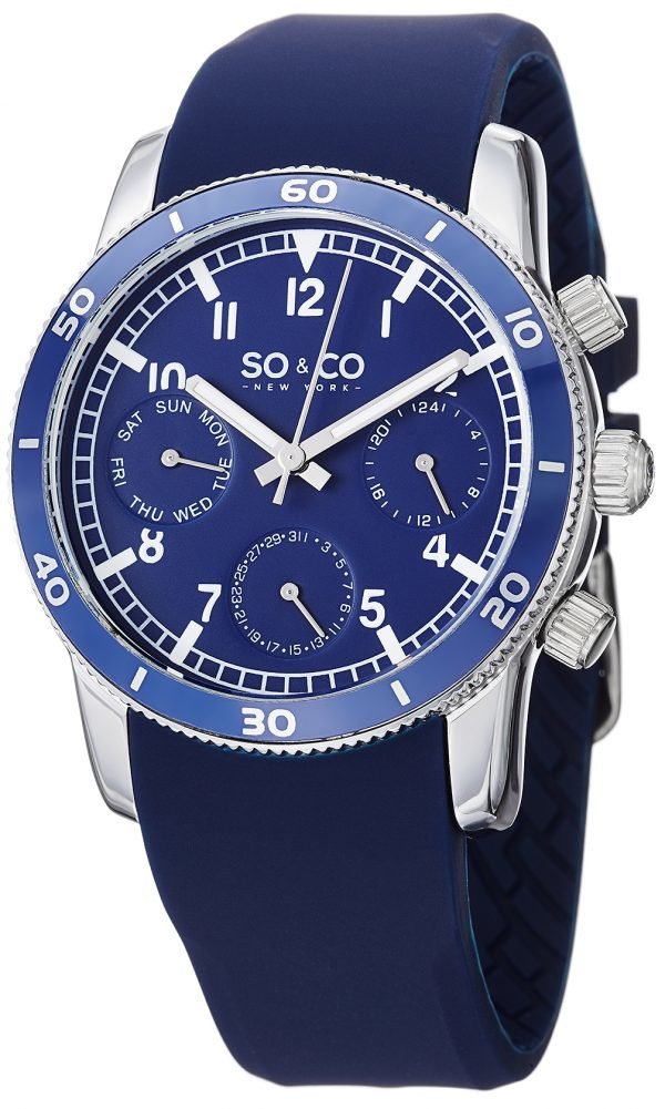 So & Co New York Yacht Timer 5018b.2 Kello Sininen / Kumi