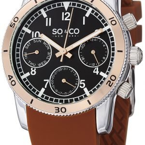 So & Co New York Yacht Timer 5018b.3 Kello Musta / Kumi