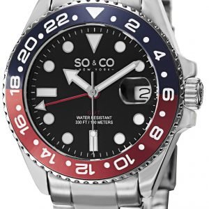 So & Co New York Yacht Timer 5021.2 Kello Musta / Teräs