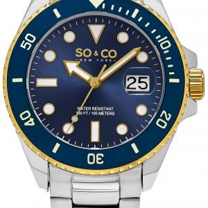 So & Co New York Yacht Timer 5025.2 Kello Sininen / Teräs