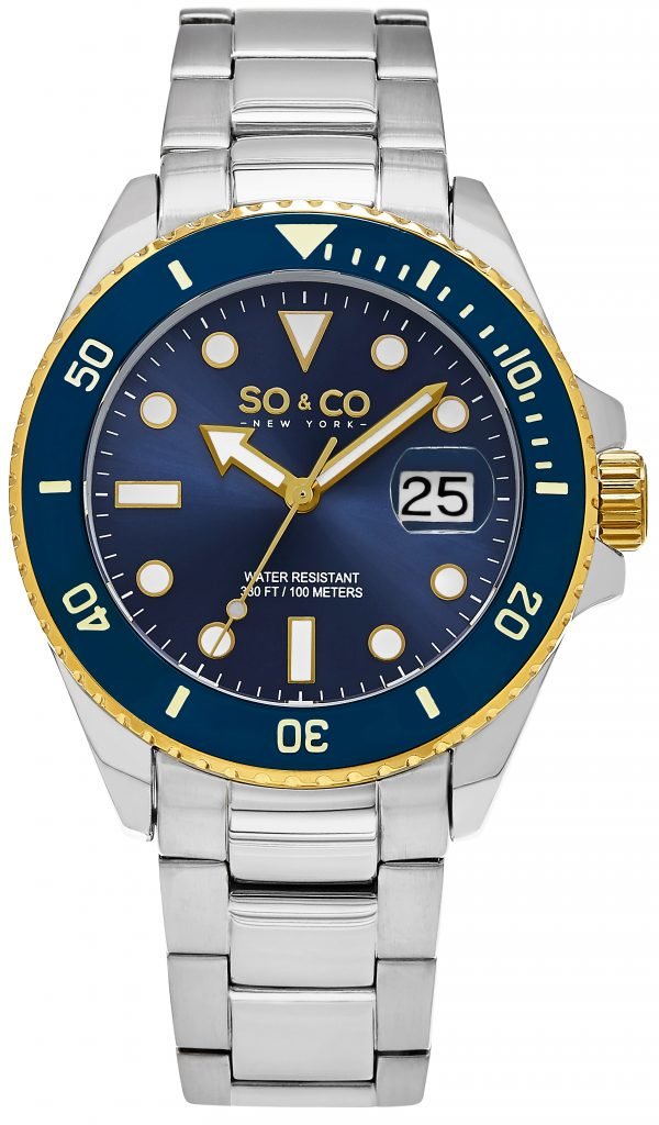 So & Co New York Yacht Timer 5025.2 Kello Sininen / Teräs