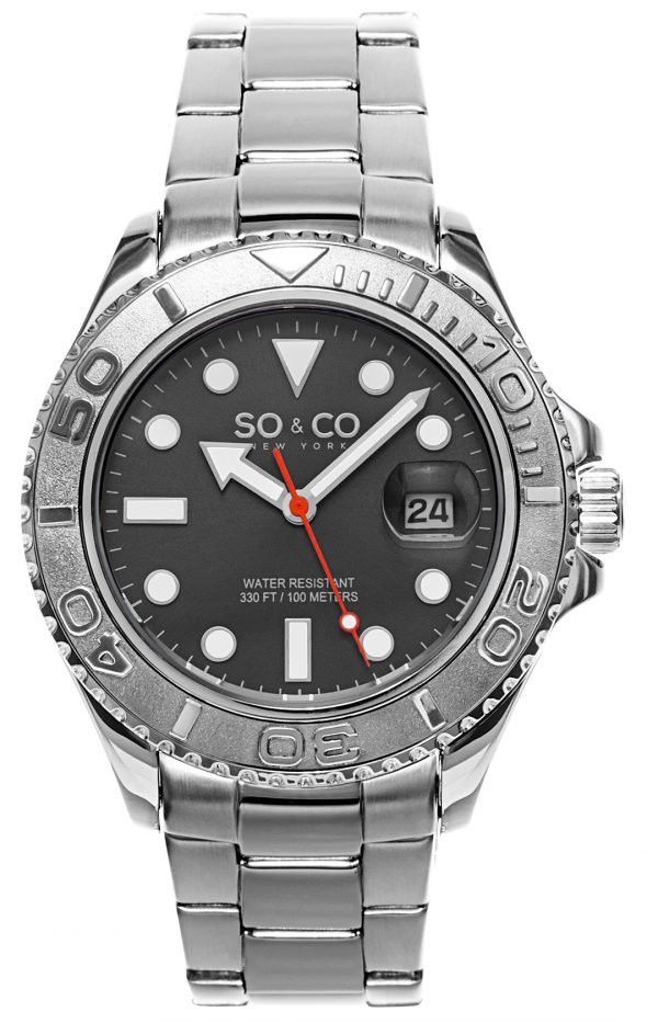 So & Co New York Yacht Timer 5053.1 Kello Harmaa / Teräs