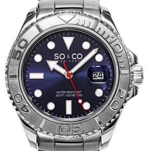 So & Co New York Yacht Timer 5053.2 Kello Sininen / Teräs