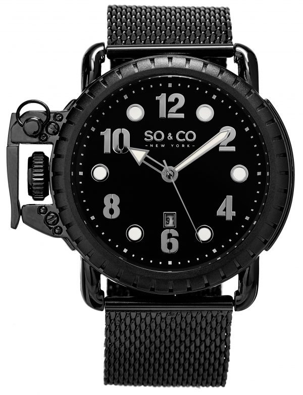 So & Co New York Yacht Timer 5208.3 Kello Musta / Teräs