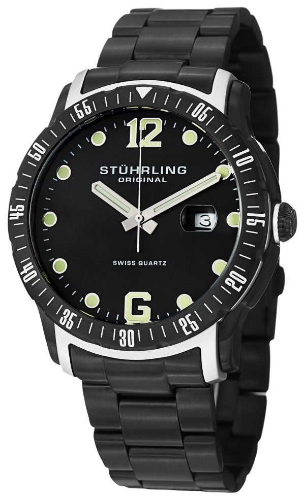 Stührling Original Aquadiver 421.335b1 Kello Musta / Teräs