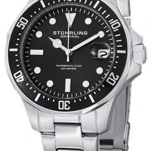 Stührling Original Aquadiver 664.01 Kello Musta / Teräs