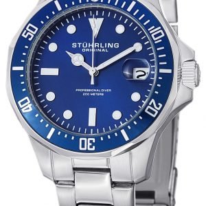 Stührling Original Aquadiver 664.02 Kello Sininen / Teräs