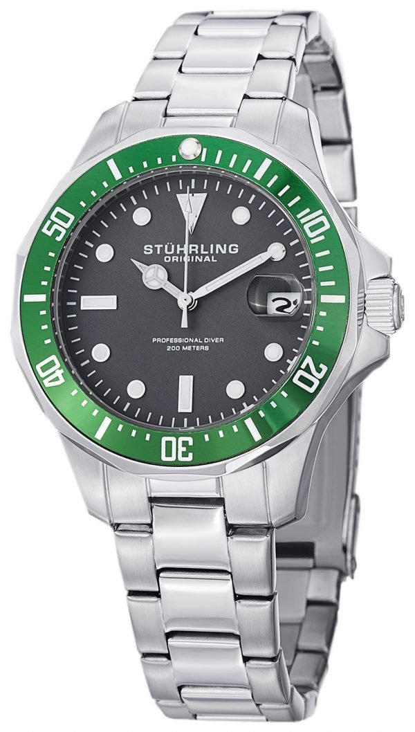 Stührling Original Aquadiver 664.03 Kello Harmaa / Teräs