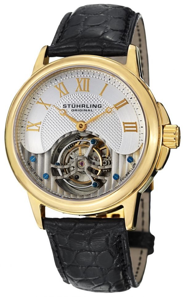 Stührling Original Tourbillon 541.333x2 Kello Hopea / Nahka