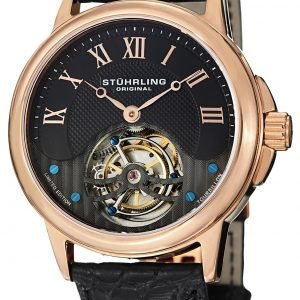 Stührling Original Tourbillon 541.334xk1 Kello Musta / Nahka