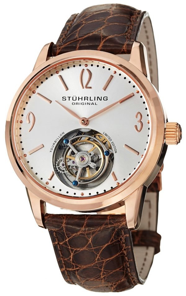 Stührling Original Tourbillon 542.334xk2 Kello Hopea / Nahka